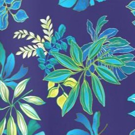 navy leafy tropical