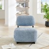 ORRD Modern Accent Chair, Blue Chenille Upholstery & Solid Wood Frame, Ergonomic Comfort for Living Room, Bedroom, Office, Mid-Century Design - 2 of 4