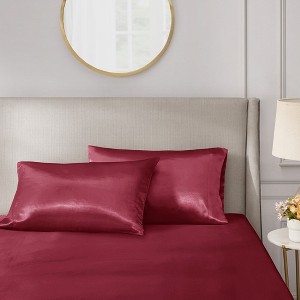 2 Pcs Elegant Wrinkle Free Pillowcases, All Season Smooth Home Textile for Lux Bedroom Decor - 1 of 4