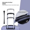 FURNIinspire Bag and Luggage Sets 5 Piece Expandable Hard Shell Suitcase Set Stylish Rolling Travel Luggage for Family, Purple, 20.28"*11.42"*30.31" - 4 of 4