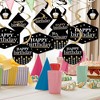 Big Dot of Happiness Adult Happy Birthday - Gold - Birthday Party Hanging Decor - Party Decoration Swirls - Set of 40 - 2 of 4
