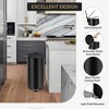 Round Trash Can, 8 Gal/30L Stainless Steel Waste Bins, Soft-Close Lid, Step-on Garbage Bin, Recycle Bins - 4 of 4