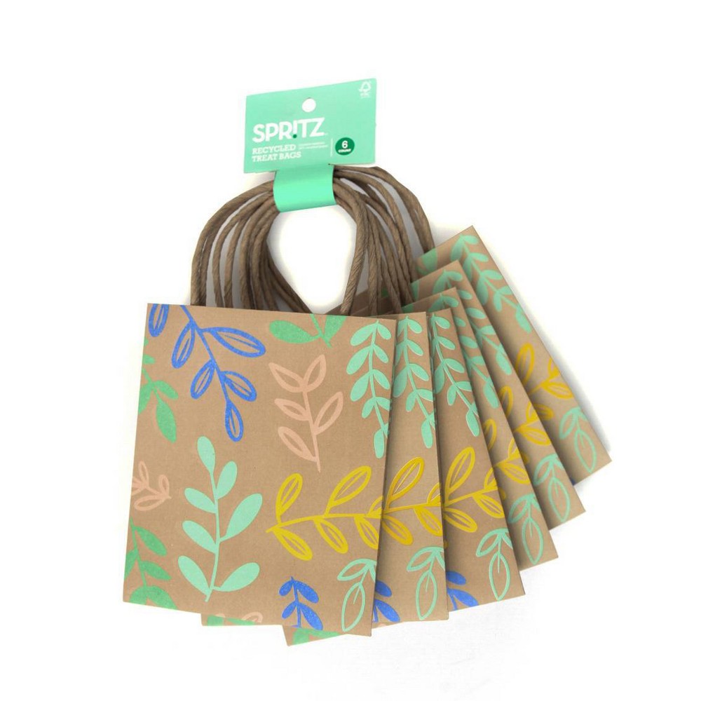 6ct Recycled Paper Treat Bags - Spritz