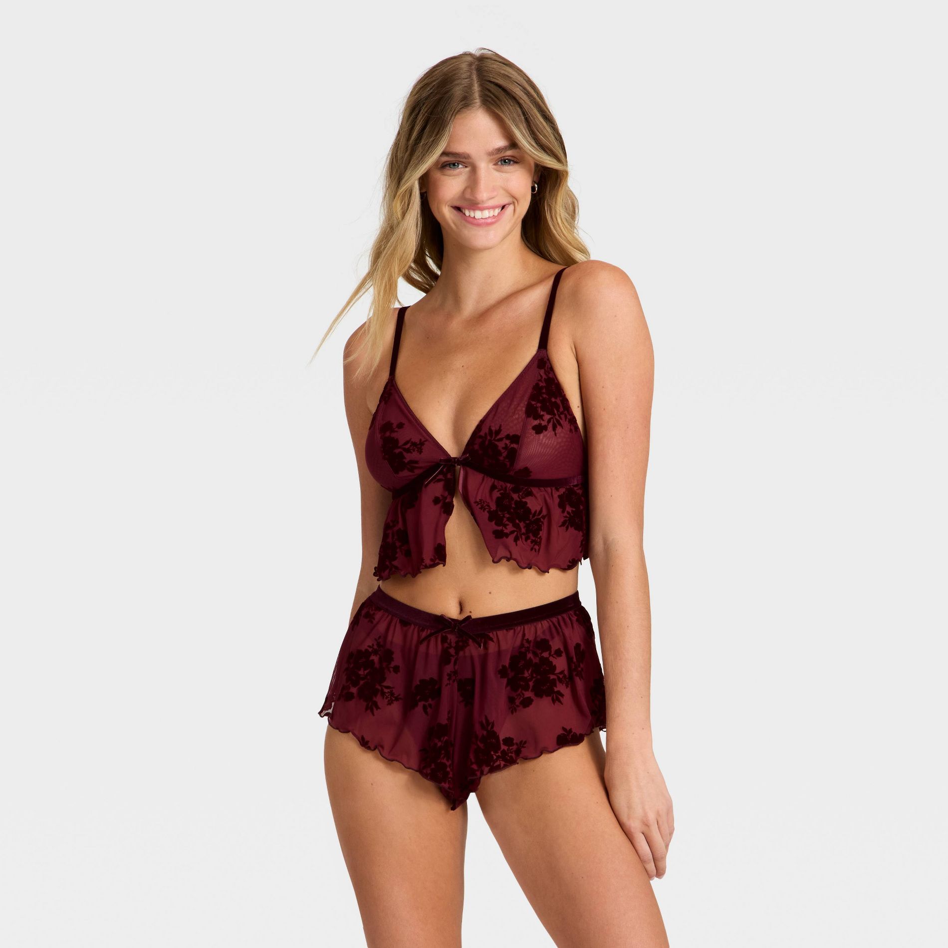 Women's Flocked Lingerie Set - Auden™