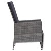 vidaXL Reclining Patio Chair with Cushions Poly Rattan Gray - 4 of 4
