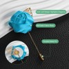 Unique Bargains Ribbon Alloy Outdoor Wedding Rose Flower Lapel Pin 48 Pcs - 2 of 4