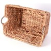 Large Multipurpose Handwoven Water Hyacinth Wicker Basket, Ideal for Organizing and Storing Towels Outdoors - 3 of 4