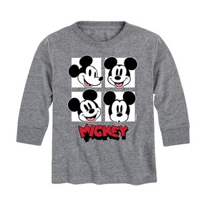 Boys' - Disney - Mickey Grid Long Sleeve Graphic T-Shirt - 1 of 4