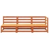 vidaXL Rustic Garden Sofa 3 Seater Modular Solid Pine Wood Wax Brown Outdoor Furniture Seating Relaxation Patios Chairs Sofas Patio Pallet Wooden - 4 of 4