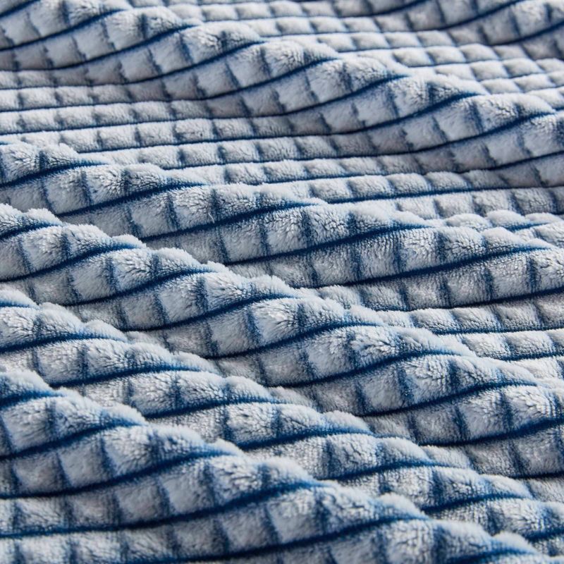 Madison Park Carved Print All Season Plush Soft Comfort Blanket , 4 of 7