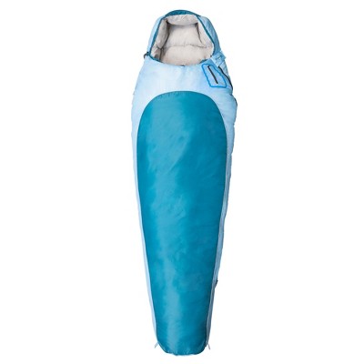 Kamp-Rite 35 x 78 Inch Mummy Style Outdoor Indoor Rip Stop Polyester Camping Cot Sleeping Bag 0 Degree, Blue 2 Tone