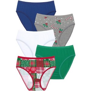 Comfort Choice Plus Size Hi-Cut Cotton Brief 5-Pack - 1 of 4