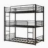 Kumasinova Twin-Over-Twin Bunk Bed with Trundle,Heavy Duty Metal Bed Frame with Full-Length Guardrails,Convertible to 2 Beds for Kids' Bedrooms/Dorms - 3 of 4