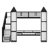 YOOCOZZ Metal Twin over Twin Castle-shaped Bunk Bed with Wardrobe and Multiple Storage - 3 of 4