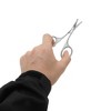 Unique Bargains Oval Handle Eyebrow Scissor Silver Tone 1 Pc - 2 of 4