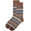 Men's Slick Stripes Luxuriously Soft Cashmere Blend Crew Socks - 3 of 4