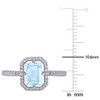 Everly Jewelry – 14K White Gold 1 TGW Aquamarine and Diamond Fashion Ring - 2 of 4