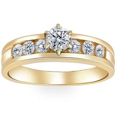 Pompeii3 1/2ct 14k Yellow Gold Channel Set Diamond Wedding Ring