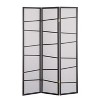 MAYEERTY 3 Panel Screen Room Divider Wood Paper Black for Living Room 51"x2"x70.1" - 3 of 4