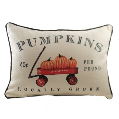 Fall 14.0" Pumpkin Wagon Pillow Thanksgiving Home Decor  -  Decorative Pillow