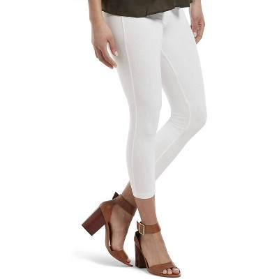Women's Wide Waistband Blackout Cotton Capri Leggings - HUE