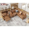 AMERLIFE Power Recliner Sofa with Console, 6 Seats L Shaped Couch with Cup Holder& Charging Socket - 2 of 4