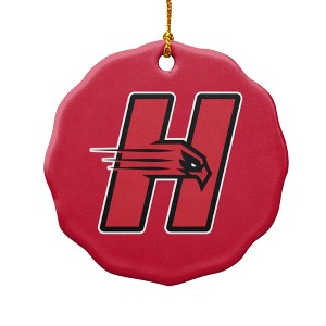 University of Hartford Primary Logo Porcelain Scalloped Holiday Christmas Tree Ornament  2.8" (7.1 cm) - 1 of 4