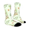 Cute Palm Tree Leaves Women Printed Crew Socks Funny Funky Socks Soft Polyester Novelty Gifts for Artists Men - 3 of 4