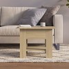 vidaXL Contemporary Coffee Table with Storage Shelf 21.7"x21.7"x16.5" - Sturdy Engineered Wood - Sonoma Oak - 3 of 4