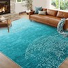 5x7 Machine Washable Rug for Living Room Modern Abstract Rug Distressed Ombre Rug with Non Slip Backing Soft Stain Resistant Thin Rug for Bedroom - 4 of 4