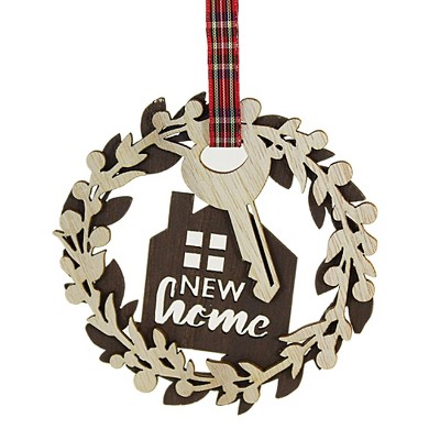 Enesco 4.0 Inch New Home Wreath Ornament Laser Cut Key Department 56 Tree Ornaments