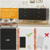 6 Drawer Dresser, Modern Dresser Chest with Wide Drawers and Metal Handles, Wood Storage Chest of Drawers for Bedroom, Living Room - 4 of 4