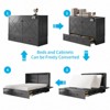 Mjkone Murphy Queen Size Bed Chest with Mattress and Storage - 3 of 4