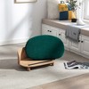 SEVOBAL Pet Beds Scandinavian Style Elevated Dog Sofa with Solid Wood Legs Velvet Cushion for Living Room, Green, 25.98"*16.54"*9.1" - 4 of 4