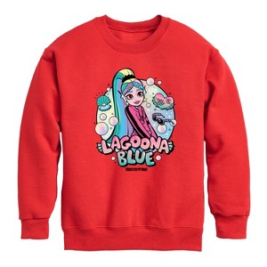 Boys' - Monster High - Lagoona Blue Bubbles Graphic Long Sleeve Fleece Sweatshirt - 1 of 4