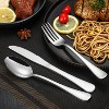 Attop 40-piece silverware set, stainless steel cutlery set, serves 8 people, cutlery includes knife, fork and spoon, mirror polish, dishwasher safe - 2 of 4