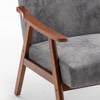 Mid-Century Modern Chair, Living Room Chair with Solid Wood Frame, Accent Chair Extra-Thick Backrest, Wingback Chair for living room - 4 of 4