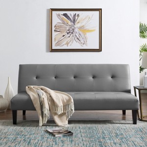 Home Imports Emporium Button Tufted Futon Sofa Bed, Modern Convertible Folding Sofa Bed Couch with Wooden Legs - 1 of 4