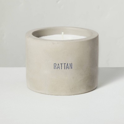 5oz Rattan Soy Blend Mini Cement Candle - Hearth & Hand™ with Magnolia