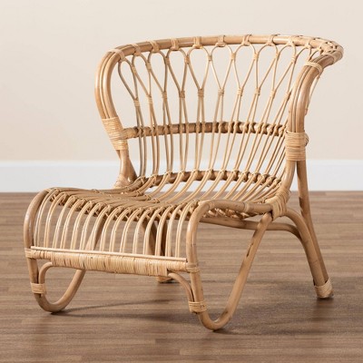 Alaya Natural Brown Handcrafted Rattan Accent Chair