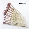 Vivitar Premium 12-Piece Makeup Brush Set – Soft Synthetic Bristles, Face & Eye Contouring, Ergonomic Handles, Cruelty-Free - 3 of 4