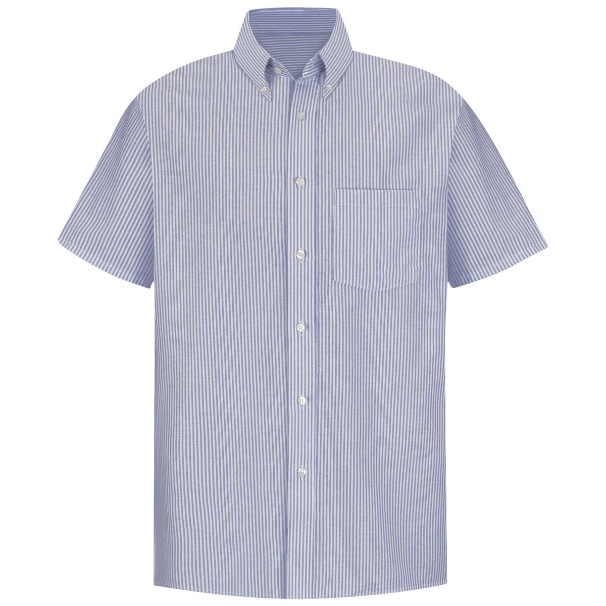 Red Kap Men's Short Sleeve Striped Executive Oxford Dress Shirt