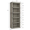 5-Tier Wooden Bookcase, Farmhouse Storage Book Shelf with Display Shelves, Tall Book Case - 4 of 4