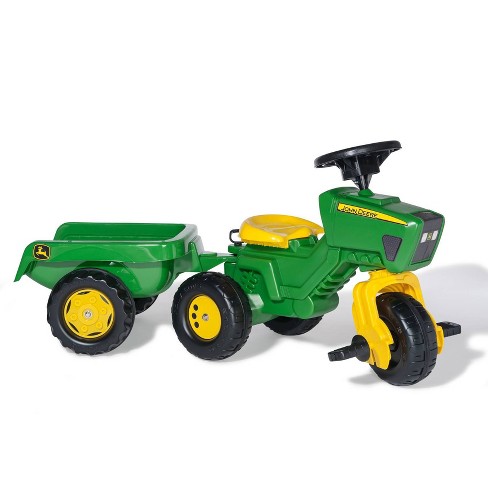 prieel interval kleermaker John Deere 3 Wheel Trike Pedal Tractor With Removable Hauling Trailer By  Rolly Toys : Target