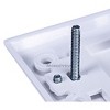 Monoprice High Quality Banana Binding Post Two-Piece Inset Wall Plate - White - Coupler Type For 2 Speakers - 4 of 4