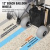 NAYSAYE Beach Dolly Folding Cart with Balloon Wheels Adjustable Handle and Large Cargo Deck for Sand Trips, Natural, 31.57"*14.44"*8.46" - 4 of 4