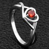 Christine Engagement Ring for Women Promise Heart Birthstone Cz Sterling Silver by Ginger Lyne - 3 of 4