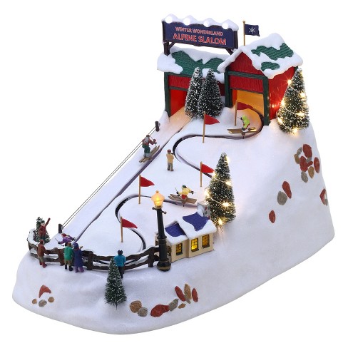 Mr. Christmas Animated Led Winter Wonderland Alpine Slalom Musical ...