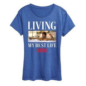 Women's - Scarface - Living My Best Life Short Sleeve Graphic T-Shirt - 1 of 4