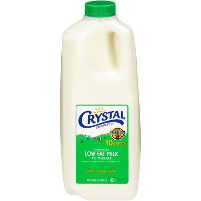 Crystal Creamery 1% Milk - 0.5gal